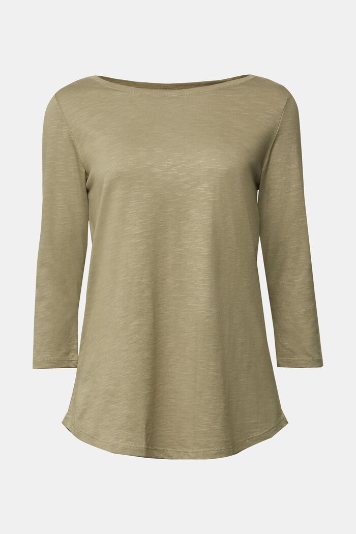 T-shirt z jerseyu, bawełna organiczna, LIGHT KHAKI, detail image number 0