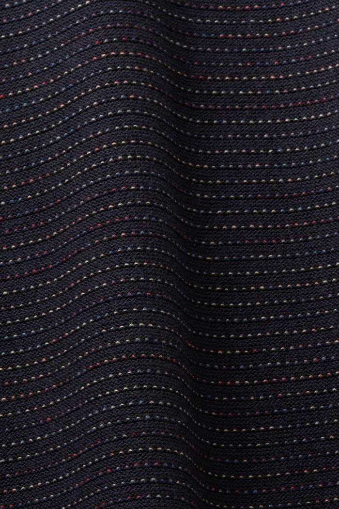 Dzianinowy sweter w kolorowe paski z zamkiem do połowy długości, NAVY, detail image number 5