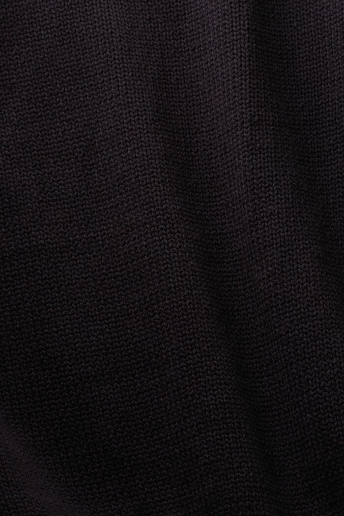 Sweter z logo z grubej dzianiny, BLACK, detail image number 5