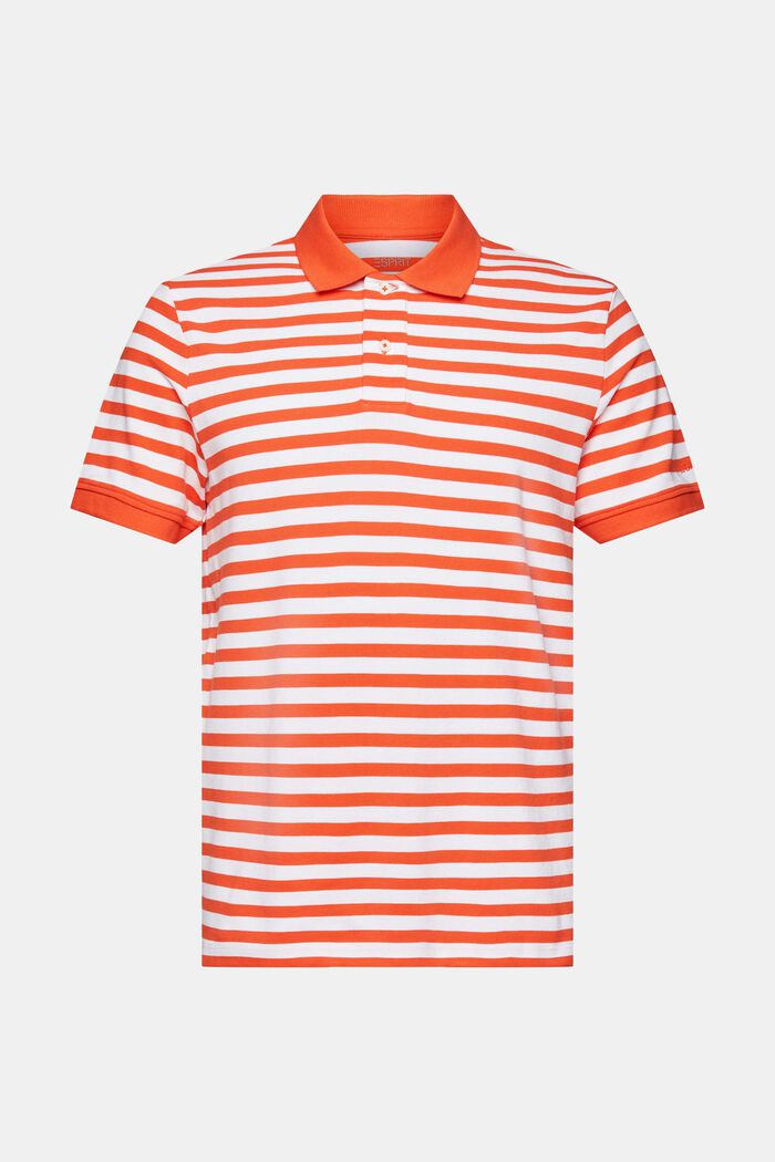 Koszulka polo w paski, slim fit, ORANGE RED, detail image number 6