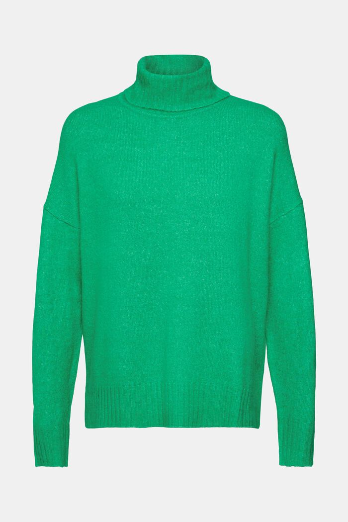 Dzianinowy sweter z golfem, LIGHT GREEN, detail image number 2