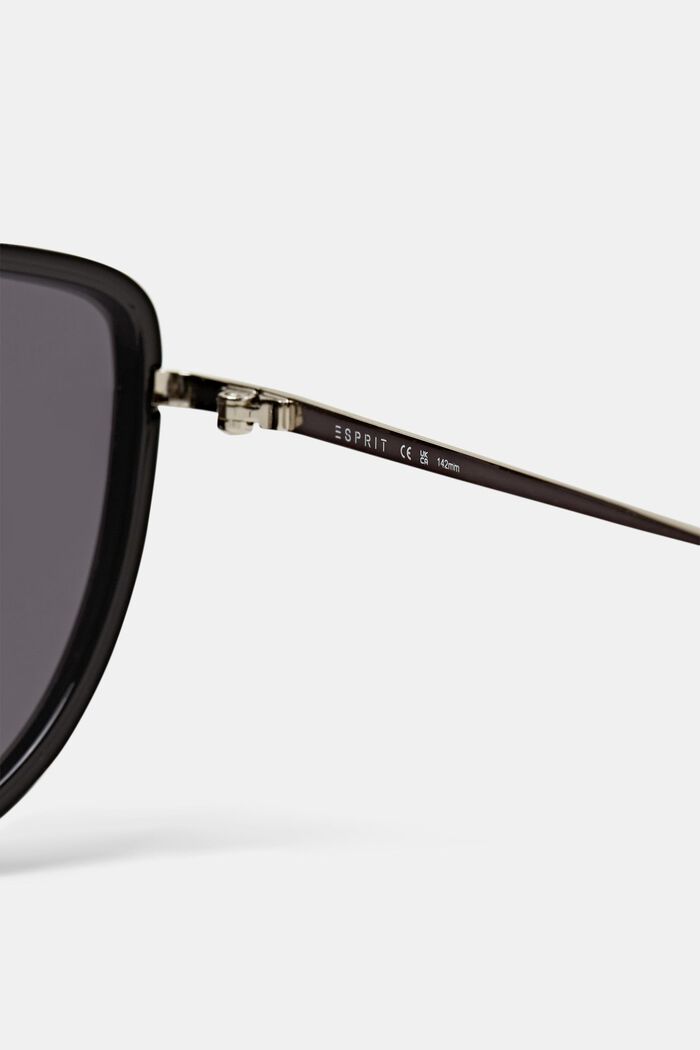 Okulary przeciwsłoneczne typu kocie oko, BLACK, detail image number 3