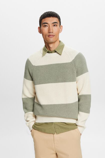 Sweter z okrągłym dekoltem w paski