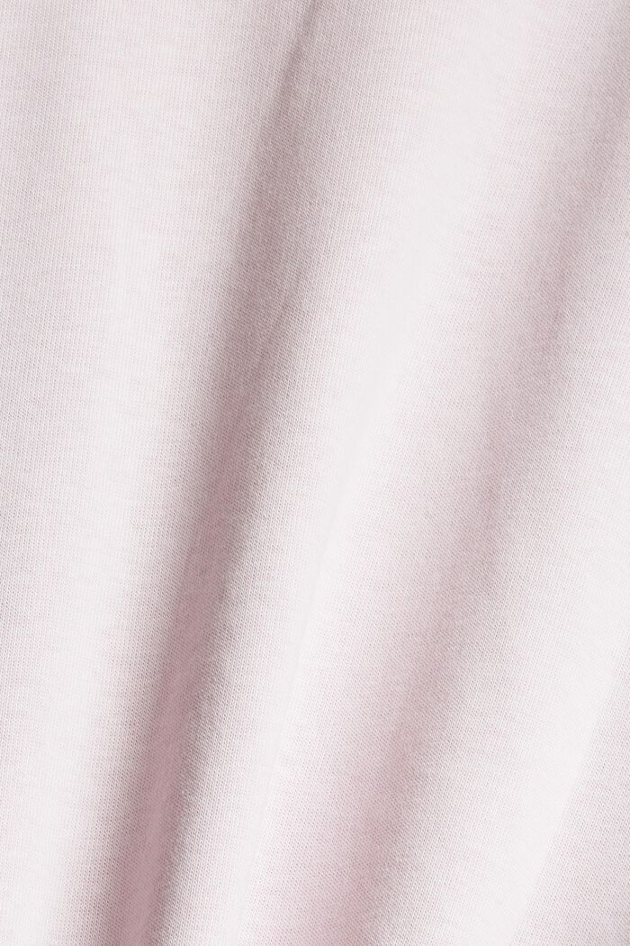 Bluza dresowa z zamkiem błyskawicznym, mieszanka bawełny ekologicznej, LAVENDER, detail image number 4