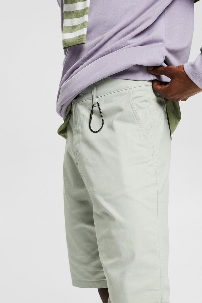 Krótkie spodnie z bawełny ekologicznej, LIGHT KHAKI, detail image number 0