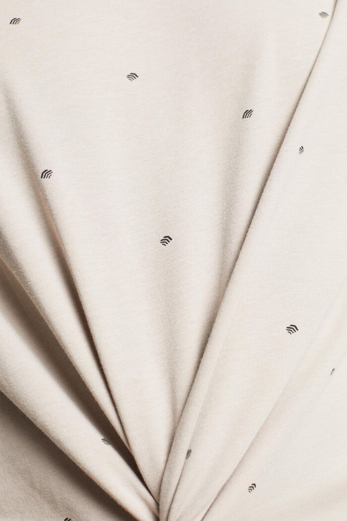 Bawełniana piżama ze wzorem na całej powierzchni, LIGHT TAUPE, detail image number 6