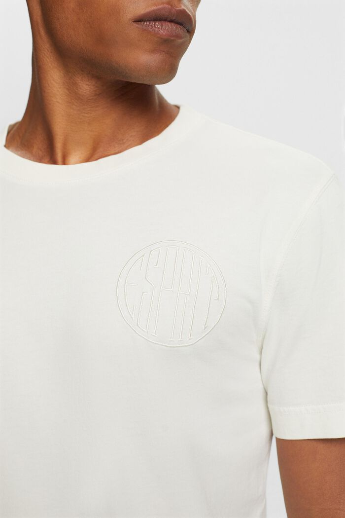 T-shirt z wyszywanym logo, 100% bawełna, ICE, detail image number 2