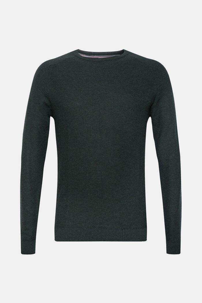 Sweter z piki, 100% bawełny, DARK GREEN, detail image number 0