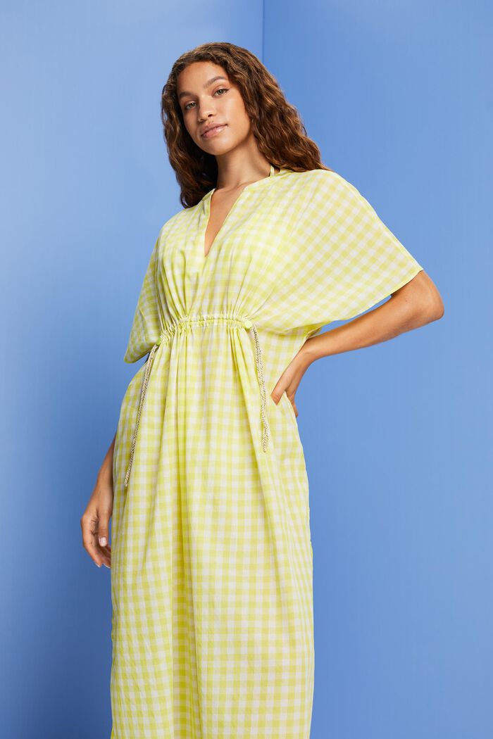 Plażowa sukienka, 100% bawełna, LIME YELLOW, detail image number 3
