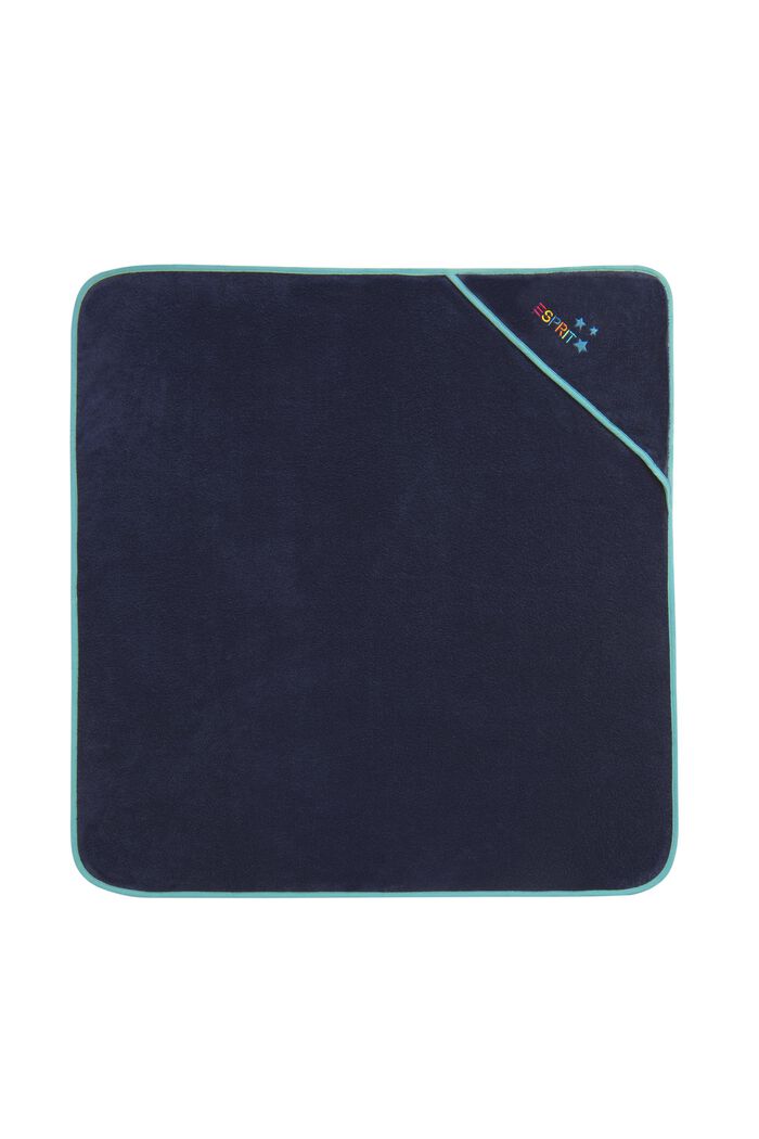 Ręcznik z kapturem i haftowanym logo, NAVY BLUE, detail image number 0