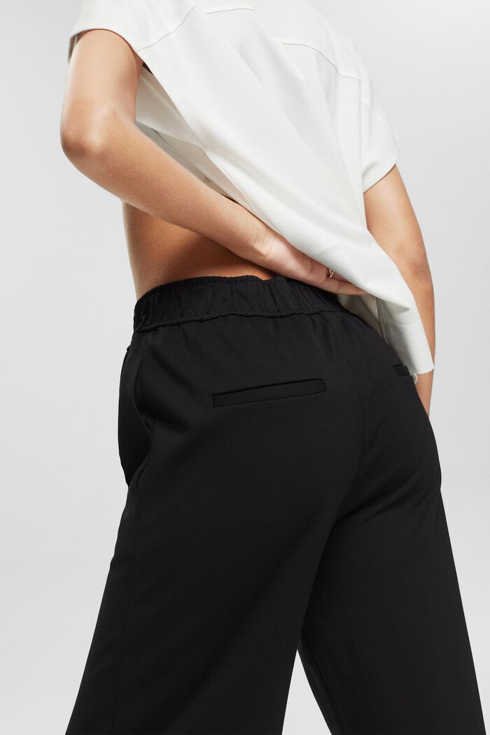 Szerokie spodnie SPORTY PUNTO mix & match, BLACK, detail image number 4
