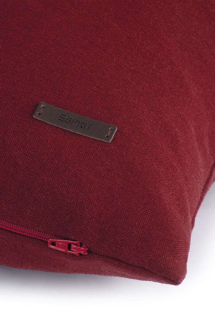 Poszewka na poduszkę z mikroaksamitu, DARK RED, detail image number 1