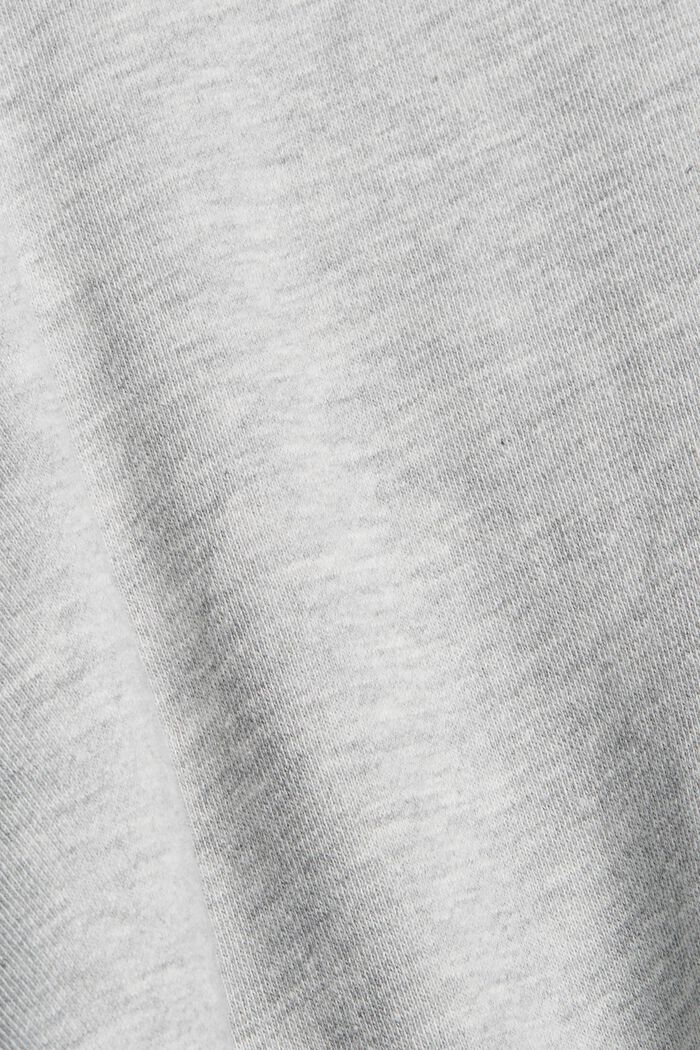 Bluza oversize z bawełny ekologicznej, LIGHT GREY, detail image number 4