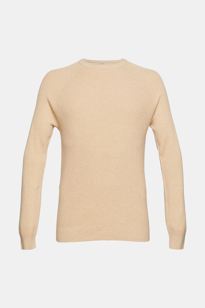 Sweter z dzianiny, 100% bawełny organicznej, SAND, detail image number 5