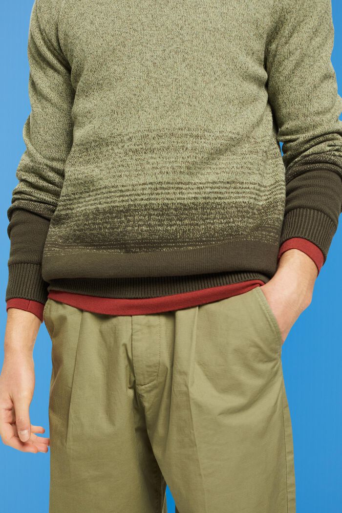 Sweter z bawełny, KHAKI GREEN, detail image number 2