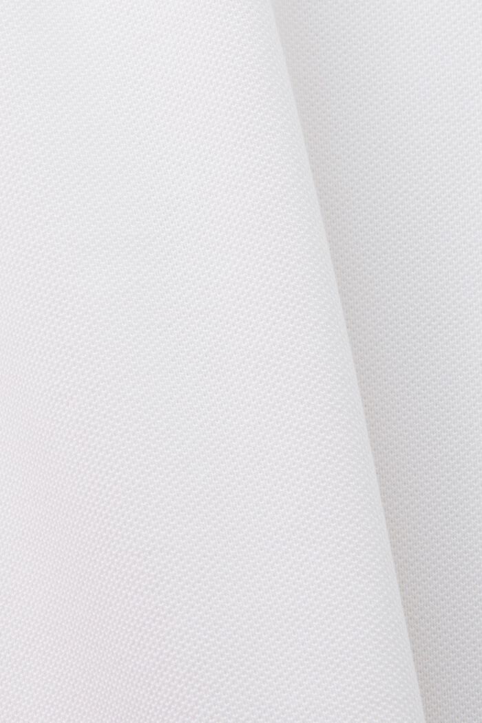 Koszulka polo z dwukolorowej piki, WHITE, detail image number 4