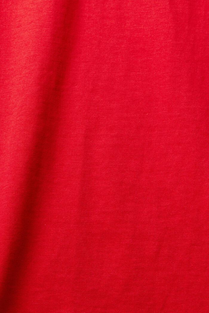 Koszulka z długim rękawem i nadrukowanym serduszkiem, 100% bawełny, DARK RED, detail image number 1