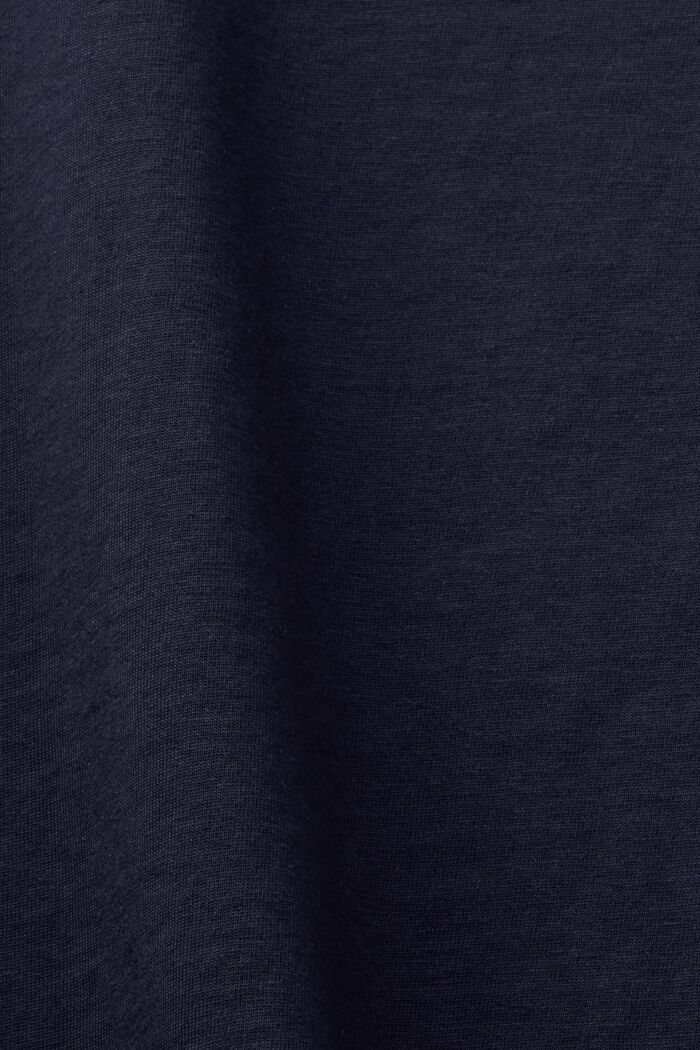 Dżersejowy T-shirt z nadrukiem z przodu, NAVY, detail image number 4