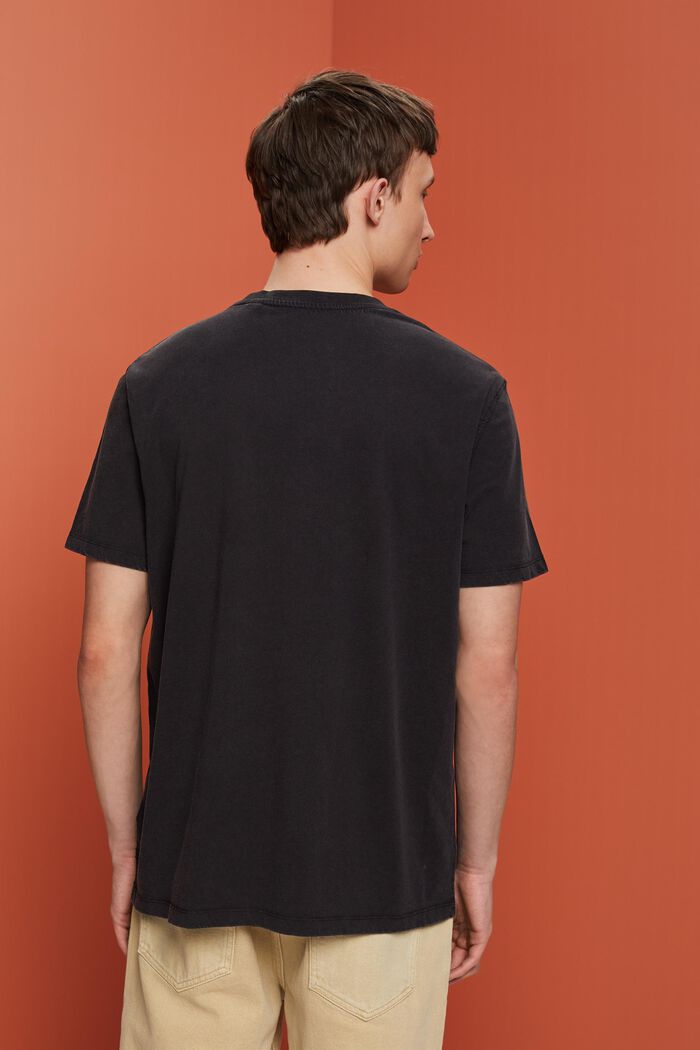 Farbowany po uszyciu T-shirt z jerseyu, 100% bawełna, BLACK, detail image number 3