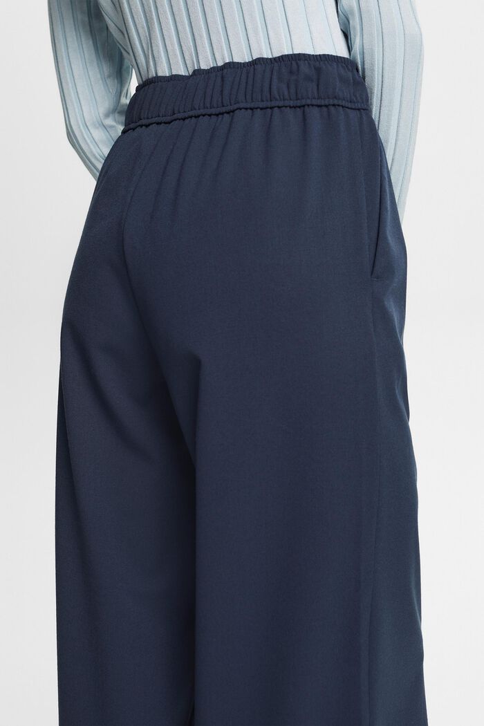 Spodnie bez zapięcia z szerokimi nogawkami, PETROL BLUE, detail image number 4