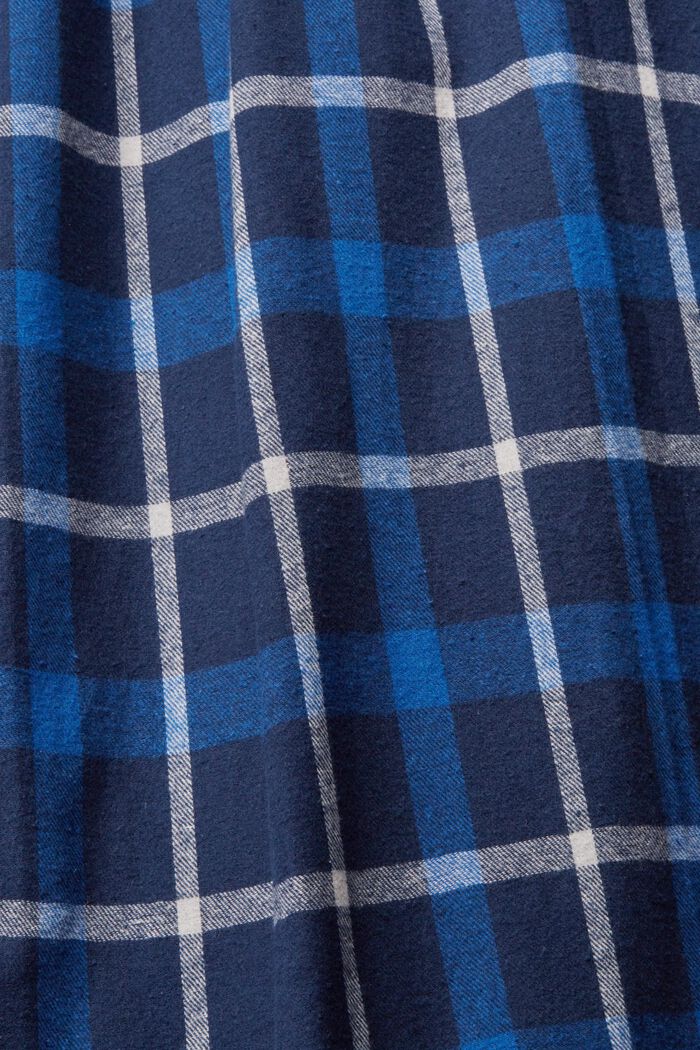 Kraciaste spodnie od piżamy z flaneli bawełnianej, INK, detail image number 1
