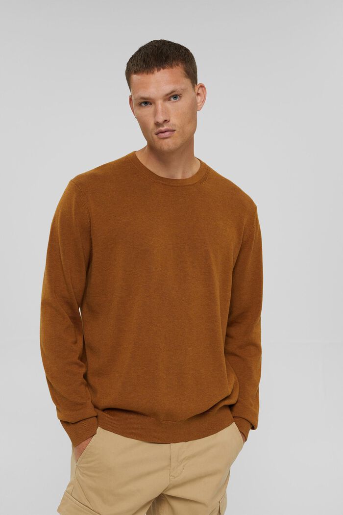 Sweter z okrągłym dekoltem z bawełny pima