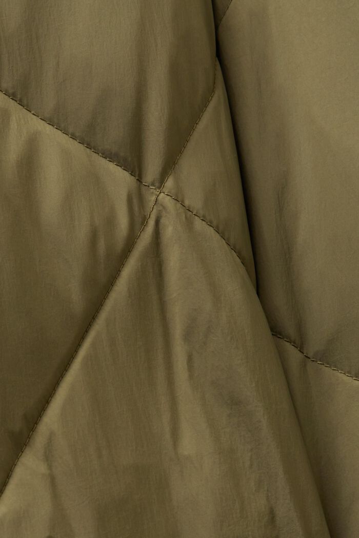 Puchowy płaszcz puffer, KHAKI GREEN, detail image number 5