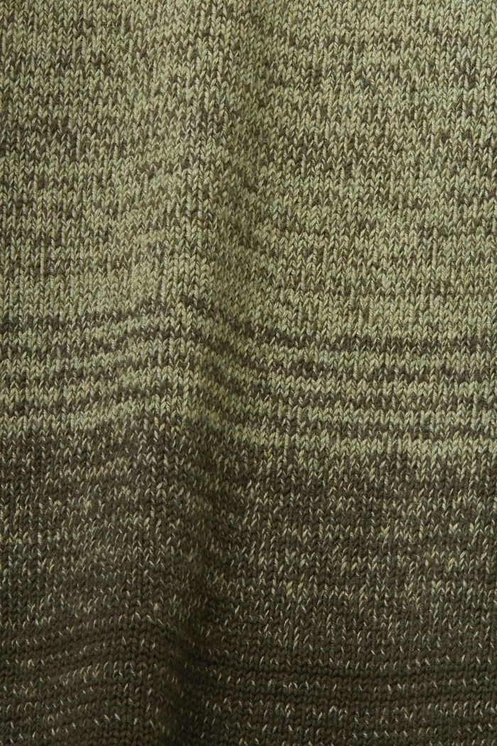 Sweter z bawełny, KHAKI GREEN, detail image number 5