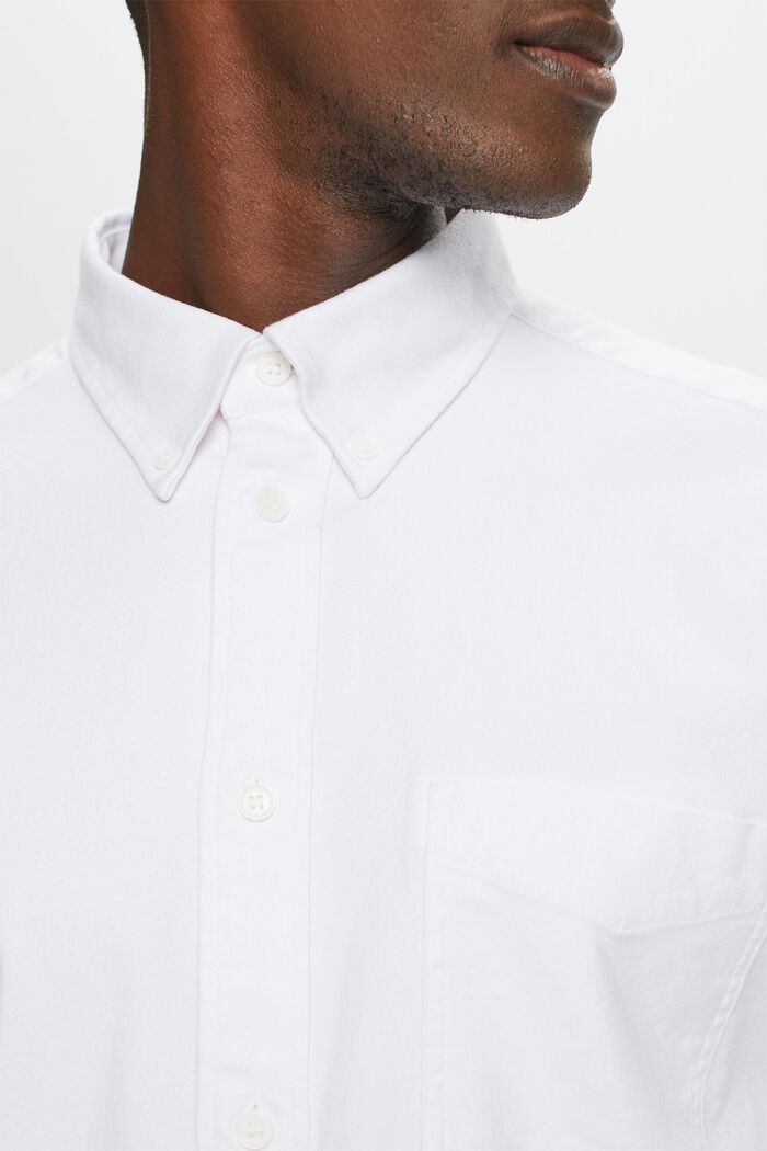 Koszula z diagonalu, fason regular fit, WHITE, detail image number 3