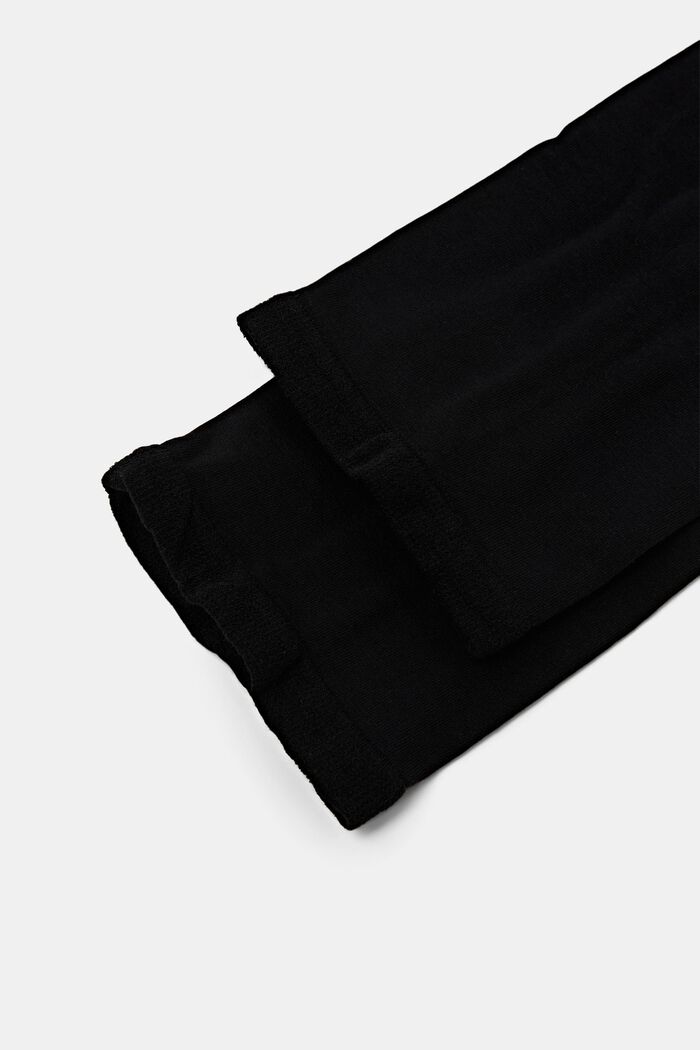 Nieprześwitujące legginsy, mieszanka bawełniana, BLACK, detail image number 1