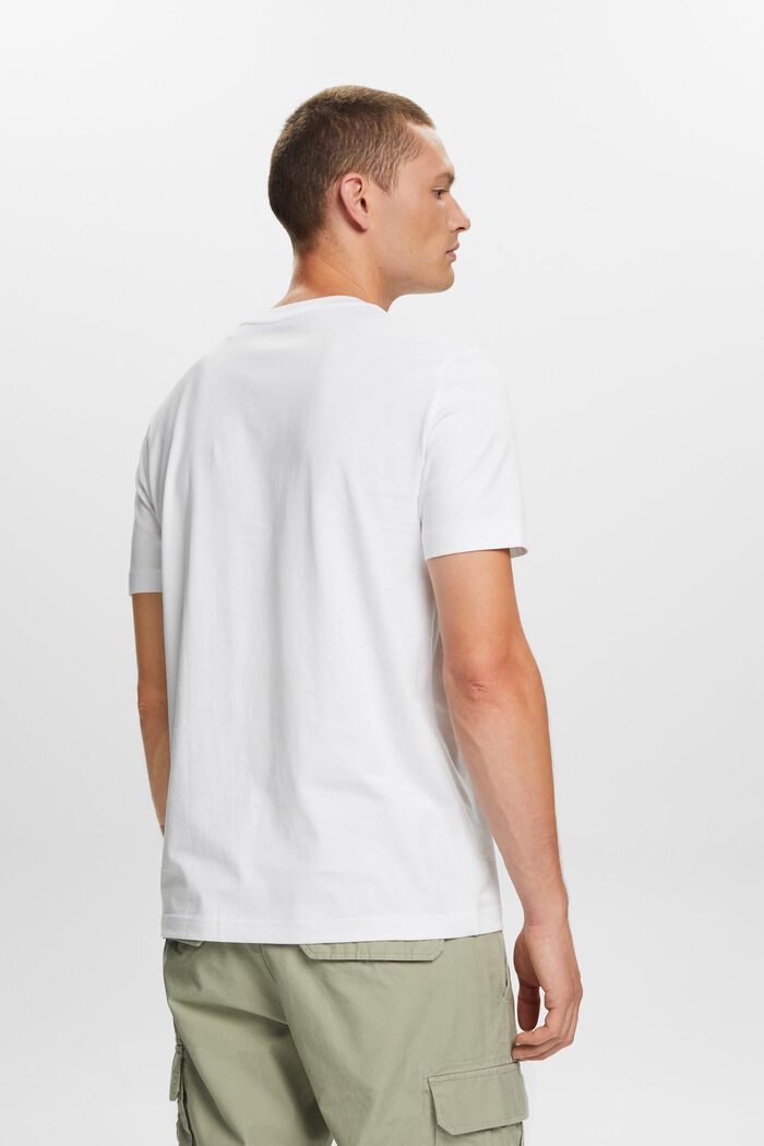 T-shirt z dżerseju z bawełny pima, WHITE, detail image number 3