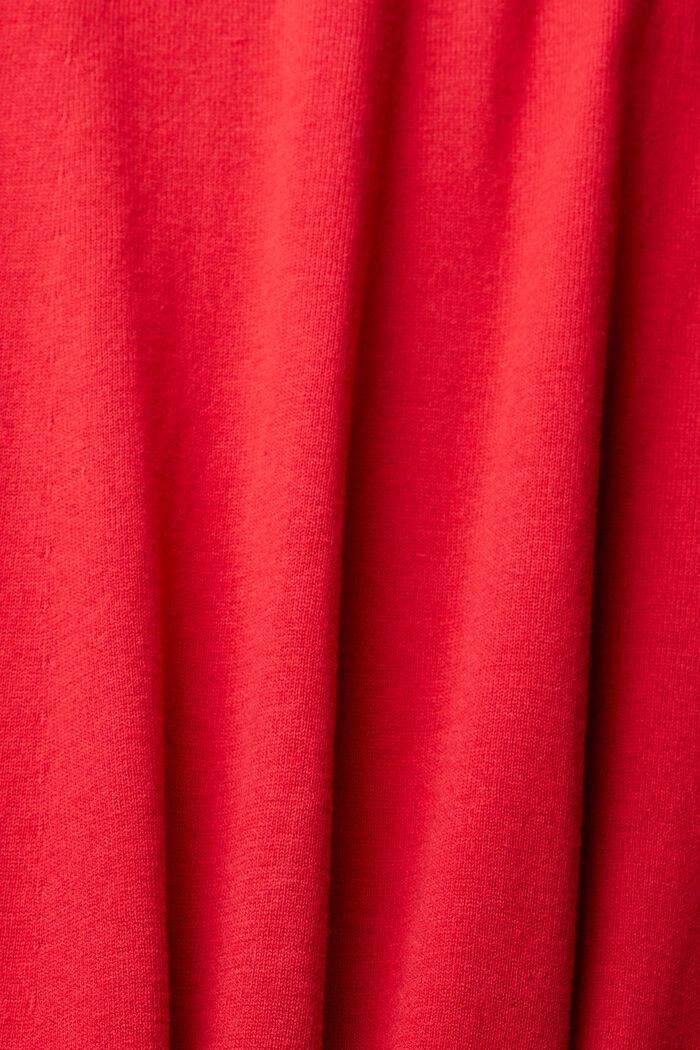 Dzianinowa sukienka z golfem, DARK RED, detail image number 4