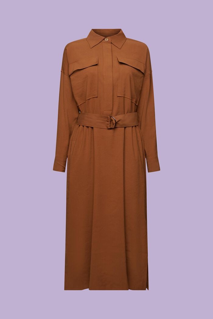 Oversizowa sukienka koszulowa midi, BARK, detail image number 6