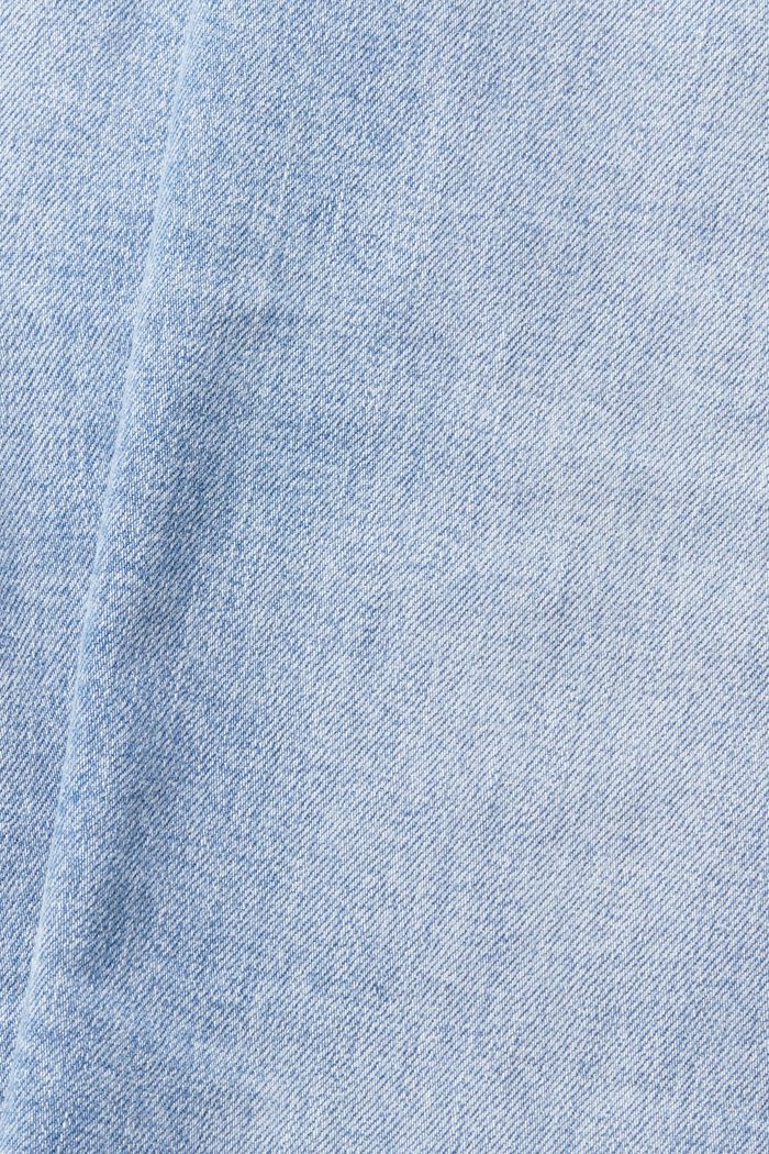 Krótkie szorty dżinsowe z wiązanym paskiem, BLUE LIGHT WASHED, detail image number 4
