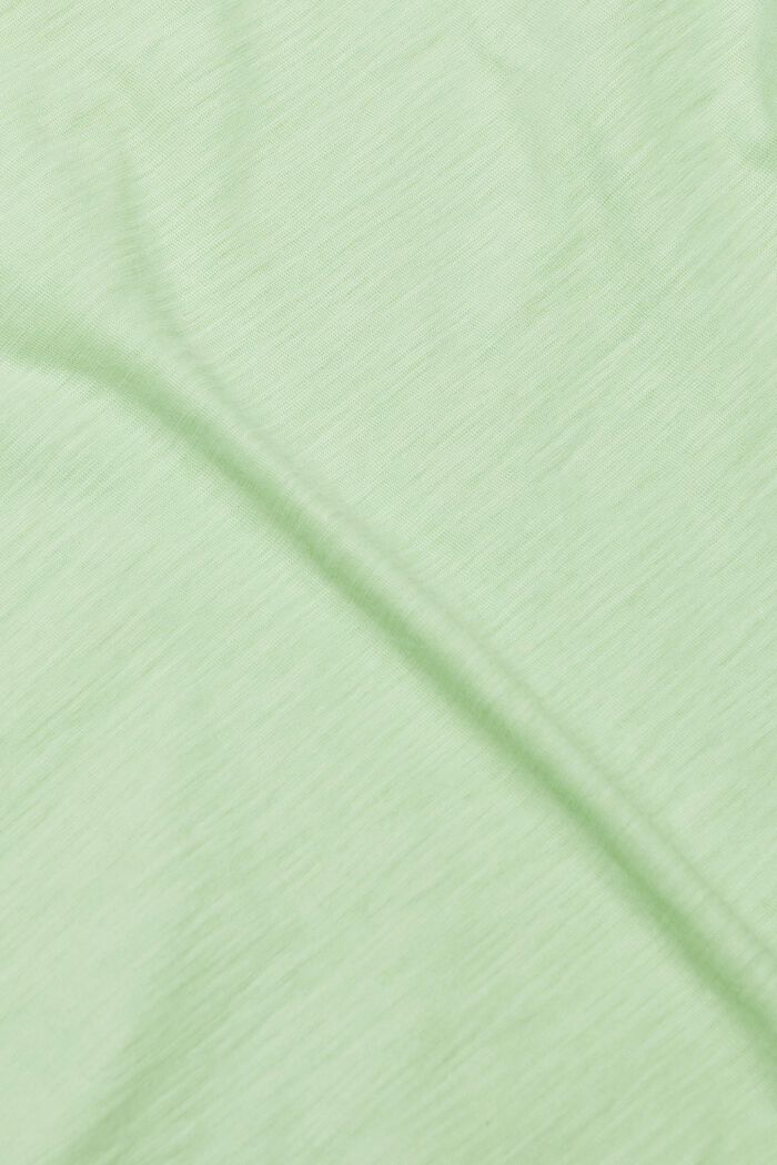 T-shirt melanżowy z dekoltem w serek, LIGHT GREEN, detail image number 5