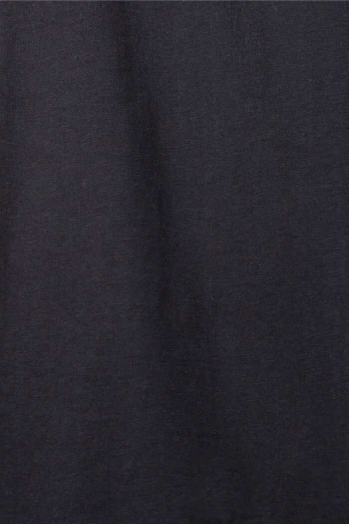 Długa, dżersejowa piżama, BLACK, detail image number 1