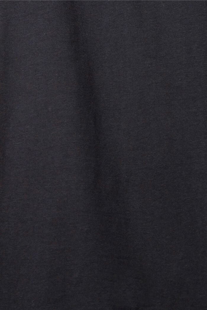 Długa, dżersejowa piżama, BLACK, detail image number 4