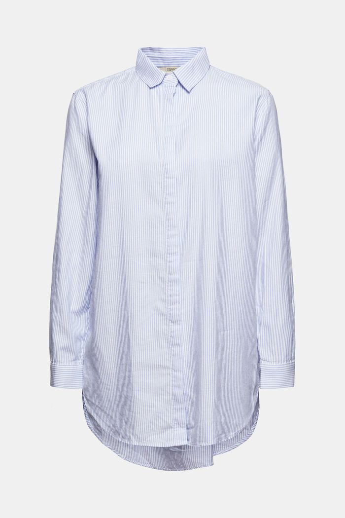 Bluzka koszulowa w 100% z bawełny organicznej, PASTEL BLUE, overview