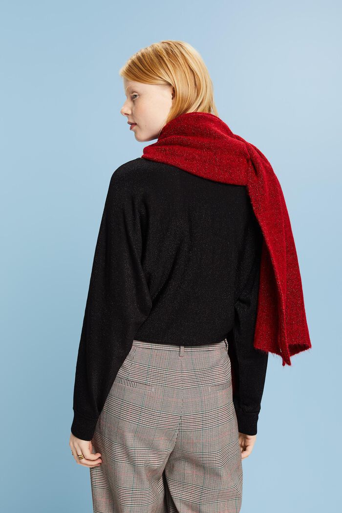 Sweter z rękawami à la nietoperz i połyskiem, LENZING™ ECOVERO™, BLACK, detail image number 2