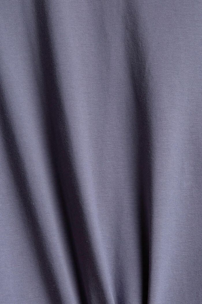 Koszula nocna z bawełny ekologicznej, GREY BLUE, detail image number 4