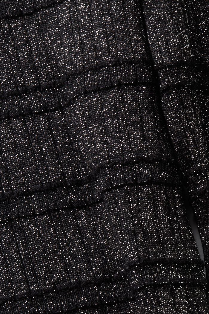 Połyskujący sweter z półgolfem, LENZING™ ECOVERO™, BLACK, detail image number 5