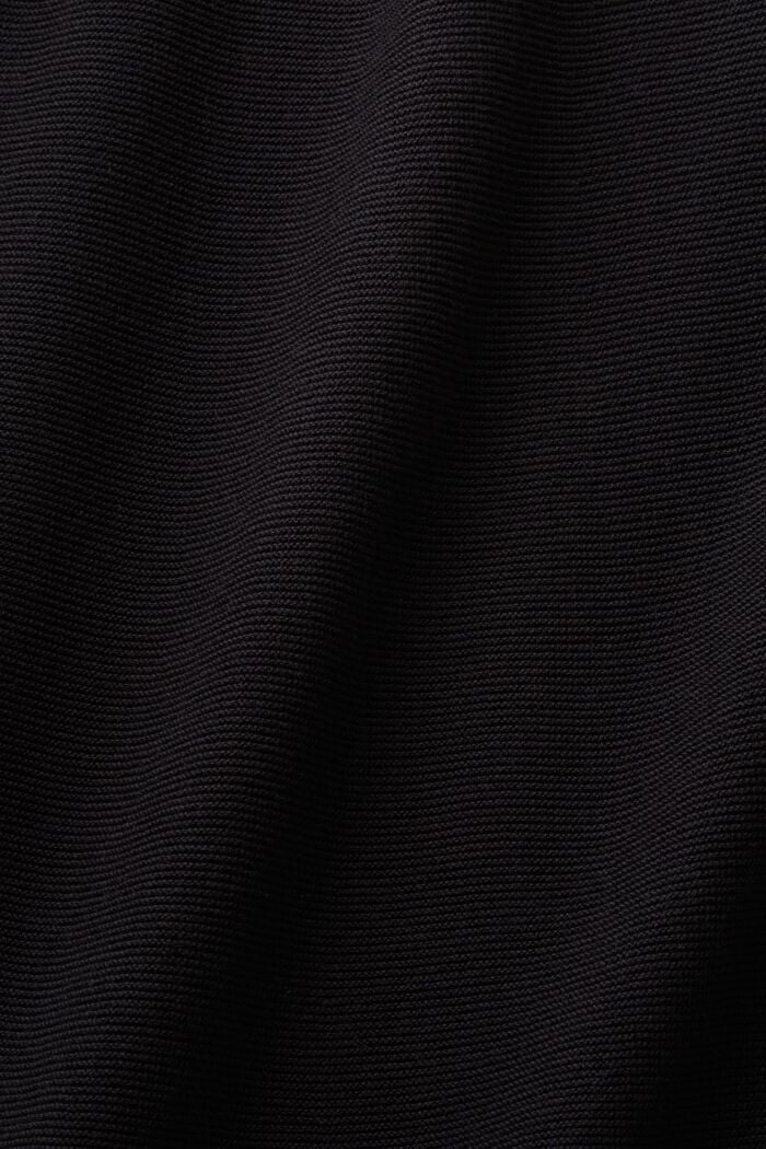 Prążkowana sukienka midi bez rękawów, BLACK, detail image number 4
