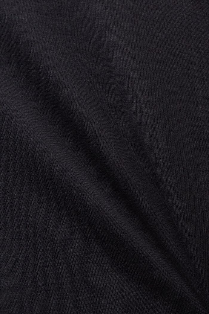 Bawełniany T-shirt z krótkim rękawem, BLACK, detail image number 5