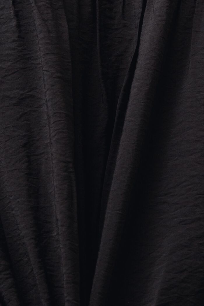 Kopertowa sukienka mini z marszczeniami, BLACK, detail image number 4