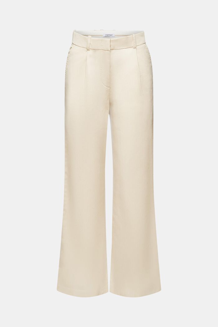 Spodnie chino z szerokimi nogawkami, CREAM BEIGE, detail image number 6