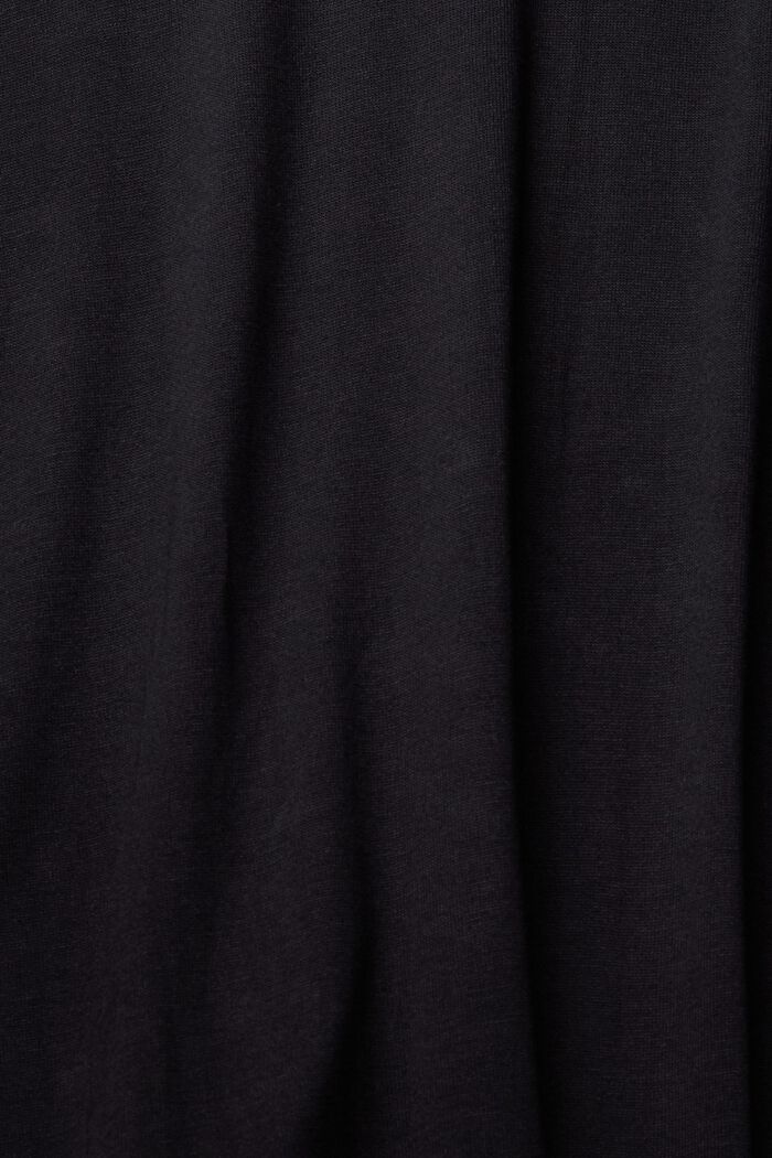 Koszulka z długim rękawem zapinana na guziki, LENZING™ ECOVERO™, BLACK, detail image number 5