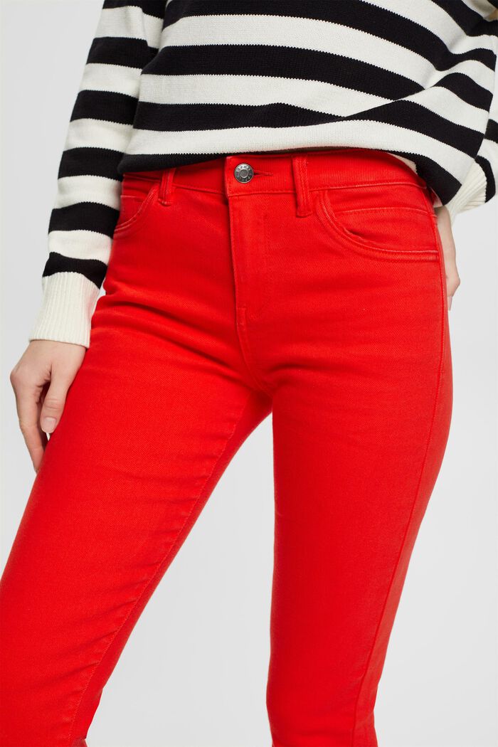 Elastyczne dżinsy ze średniowysokim stanem, fason slim fit, RED, detail image number 2