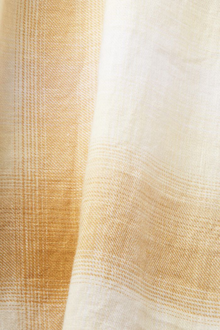 Koszula z tartanu z mieszanki bawełny i konopi w kratę, ICE, detail image number 6