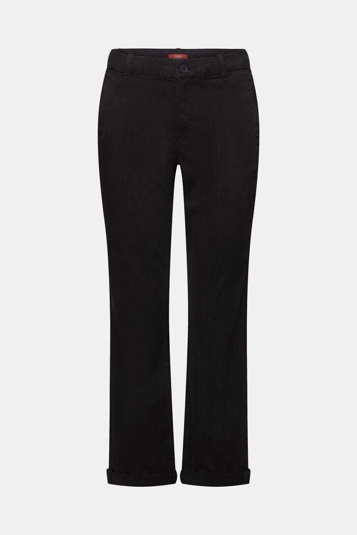 Elastyczne spodnie chino, mieszanka bawełniana, BLACK, detail image number 7