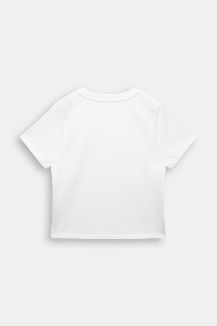 Bawełniany T-shirt z graficznym nadrukiem, WHITE, detail image number 3